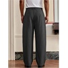 image:imageGORGLITTER Mens Baggy Dress Pants Pleated Wide Leg High Waisted Barrel Trousers Track Pants Work Business CasualBlack and White Striped