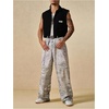 image:imageGORGLITTER Mens Gingham Plaid Cropped Shirt Button Up Sleeveless Boxy Y2K Collar Streetwear Vest TopsBlack