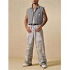 image:imageGORGLITTER Mens Gingham Plaid Cropped Shirt Button Up Sleeveless Boxy Y2K Collar Streetwear Vest TopsBlack and White