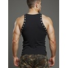 image:imageGORGLITTER Mens Grommet Cropped T Shirt Y2K Rave Top Going Out Outfits Sleeveless Shirts Party Club Tank TopsBlack