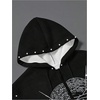 image:imageGORGLITTER Mens Y2K Graphic Zip Up Hoodies Fall Trendy Dressy Halloween Long Sleeve Hooded Sweatshirt StreetwearBlack Rhinestone