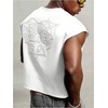 image:imageGORGLITTER Mens Y2k Cropped Tank Top T Shirts Graphic Sleeveless Vest Crewneck Loose Cool StreetwearWhite