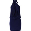 image:imageGORGLITTER Womens Backless Halter Dress Sexy Open Back Draped Cocktail Birthday Party Bodycon Mini Wedding Guest DressesDark Blue