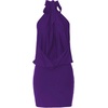 image:imageGORGLITTER Womens Backless Halter Dress Sexy Open Back Draped Cocktail Birthday Party Bodycon Mini Wedding Guest DressesPurple