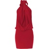 image:imageGORGLITTER Womens Backless Halter Dress Sexy Open Back Draped Cocktail Birthday Party Bodycon Mini Wedding Guest DressesRed