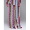 image:imageGORGLITTER Womens Boho Beach Cover Up Pants Crochet Low Rise Wide Leg Trousers Baggy Colorful Bottoms Festival OutfitsPurple Multicolor