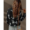 image:imageGORGLITTER Womens Boho Peasant Tops Floral Embroidered Sheer Bishop Long Sleeve Blouses Button Up Shirt Dressy CasualBlack