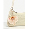 image:imageGORGLITTER Womens Boho Seashell Beaded Bag Woven Straw Bags Summer Clutch PurseApricot