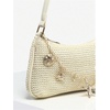 image:imageGORGLITTER Womens Boho Seashell Beaded Bag Woven Straw Bags Summer Clutch PurseApricot Seashell