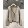 image:imageGORGLITTER Womens Button Up Cardigans Cozy Chunky Long Sleeve Oversized Trendy Spring 2026 Sweater Knitwear Tops Khaki Small