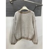 image:imageGORGLITTER Womens Button Up Cardigans Cozy Chunky Long Sleeve Oversized Trendy Spring 2026 Sweater Knitwear Tops Khaki Small