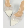 image:imageGORGLITTER Womens Clear Kitten Heels Pointed Open Toe Transparent Stiletto Heels Trendy Summer Heeled Sandals MinimalistWhite