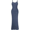 image:imageGORGLITTER Womens Crochet Maxi Dress Sleeveless Knit Bodycon Vacation Summer Beach SundressDark Blue