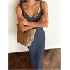 image:imageGORGLITTER Womens Crochet Maxi Dress Sleeveless Knit Bodycon Vacation Summer Beach SundressDark Blue