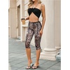image:imageGORGLITTER Womens Leopard Capri Pants Leggings Mesh Cheetah Print Cropped Leggings 34 Length Yoga Going Out OutfitsLeopard B