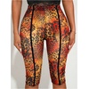 image:imageGORGLITTER Womens Leopard Capri Pants Leggings Mesh Cheetah Print Cropped Leggings 34 Length Yoga Going Out OutfitsMulticolor