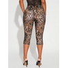 image:imageGORGLITTER Womens Leopard Capri Pants Leggings Mesh Cheetah Print Cropped Leggings 34 Length Yoga Going Out OutfitsMulticolor Leopard
