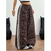 image:imageGORGLITTER Womens Leopard Cheetah Print Pants Baggy Wide Leg Low Rise Striped Flare Y2k Sweatpants TrousersLeopard