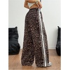 image:imageGORGLITTER Womens Leopard Cheetah Print Pants Baggy Wide Leg Low Rise Striped Flare Y2k Sweatpants TrousersLeopard