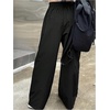 image:imageGORGLITTER Womens Leopard Cheetah Print Pants Baggy Wide Leg Low Rise Striped Flare Y2k Sweatpants TrousersSolid Black