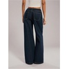 image:imageGORGLITTER Womens Low Rise Jeans Trendy Baggy Wide Leg Denim Pants Casual Tie Drawstring Low Waisted Straight TrousersBlue