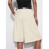 image:imageGORGLITTER Womens Pleated Baggy Dress Shorts Wide Leg Oversized Busniness Casual Office Work Shorts with PocketsApricot