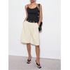 image:imageGORGLITTER Womens Pleated Baggy Dress Shorts Wide Leg Oversized Busniness Casual Office Work Shorts with PocketsApricot
