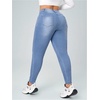 image:imageGORGLITTER Womens Plus Size Jeans Skinny High Waisted Stretchy Casual Tummy Control Denim Pants Trousers with PocketsBlue