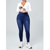 image:imageGORGLITTER Womens Plus Size Jeans Skinny High Waisted Stretchy Casual Tummy Control Denim Pants Trousers with PocketsDark Wash