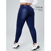 image:imageGORGLITTER Womens Plus Size Jeans Skinny High Waisted Stretchy Casual Tummy Control Denim Pants Trousers with PocketsDark Wash