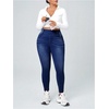 image:imageGORGLITTER Womens Plus Size Jeans Skinny High Waisted Stretchy Casual Tummy Control Denim Pants Trousers with PocketsDark Wash
