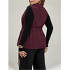 image:imageGORGLITTER Womens Plus Size Vest Blazer Sleeveless Business Casual Summer Outfit Button Lightweight Jacket Vests TopsBurgundy