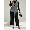 image:imageGORGLITTER Womens Plus Size Vest Blazer Sleeveless Business Casual Summer Outfit Button Lightweight Jacket Vests TopsGrey