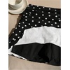 image:imageGORGLITTER Womens Polka Dots Ruffle Skirt with Shorts Low Rise Ruched Boho Flowy A Line SkortsBlack