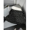 image:imageGORGLITTER Womens Polka Dots Ruffle Skirt with Shorts Low Rise Ruched Boho Flowy A Line SkortsBlack