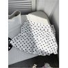image:imageGORGLITTER Womens Polka Dots Ruffle Skirt with Shorts Low Rise Ruched Boho Flowy A Line SkortsBlack and White