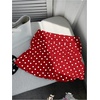 image:imageGORGLITTER Womens Polka Dots Ruffle Skirt with Shorts Low Rise Ruched Boho Flowy A Line SkortsBurgundy