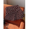 image:imageGORGLITTER Womens Polka Dots Ruffle Skirt with Shorts Low Rise Ruched Boho Flowy A Line SkortsChocolate Brown