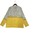 image:imageGORGLITTER Womens Polka Dots Sweater Color Block Long Sleeve Button Down Trendy CardiganWhite and Yellow