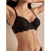 image:imageGORGLITTER Womens Sexy Lace Bra Sheer Balconette Underwire Push Up Everyday Bras Lingerie BraletteBlack