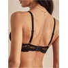 image:imageGORGLITTER Womens Sexy Lace Bra Sheer Balconette Underwire Push Up Everyday Bras Lingerie BraletteBlack