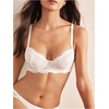 image:imageGORGLITTER Womens Sexy Lace Bra Sheer Balconette Underwire Push Up Everyday Bras Lingerie BraletteWhite