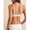 image:imageGORGLITTER Womens Sexy Lace Bra Sheer Balconette Underwire Push Up Everyday Bras Lingerie BraletteWhite