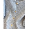 image:imageGORGLITTER Womens Short Sleeve Cardigan Sweater Trendy Fall 2025 Dressy Cute Button Up Lightweight Cable Knit CardiganLight Grey