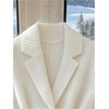image:imageGORGLITTER Womens Sleeveless Long Cardigan Sweaters Vest Dressy Open Front Office Sweater Vest with PocketsWhite
