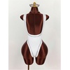 image:imageGORGLITTER Womens Studded Thong Bodysuit Glitter Sleeveless Backless Scoop Neck Slim Fit Party Rave Leotard TopsWhite