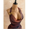image:imageGORGLITTER Womens Tie Dye Halter Shorts Jumpsuit Rompers Dressy Summer Backless Sleeveless One Piece Jumpsuit UnitardCoffee Brown
