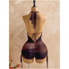 image:imageGORGLITTER Womens Tie Dye Halter Shorts Jumpsuit Rompers Dressy Summer Backless Sleeveless One Piece Jumpsuit UnitardCoffee Brown