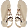 image:imageGORGLITTER Womens Trendy Flat Sandals Dressy Cute Boho Ankle Strap 2026 Floral Flip Flops Slide ShoesApricot