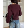 image:imageGORGLITTER Womens Wrap Cardigan Sweaters Long Sleeve Tie Drop Shoulder Trendy Knit Cardigan Outfits Old Money ClothesRedwood